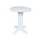 International Concepts 30 in. Solid Wood Round Top Pedestal Dining Table - 35.9 in. High, White K08-30RT-23B-36 - alternate 1